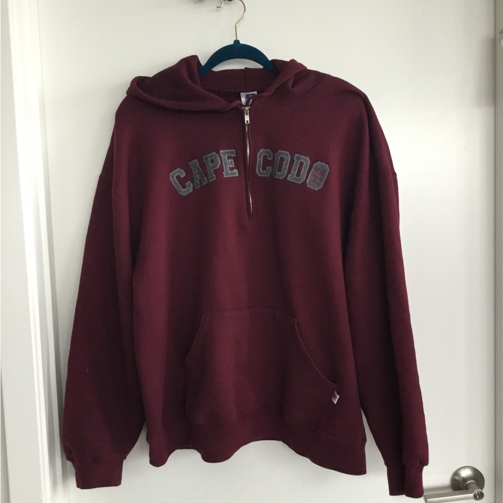 Cape Cod Russell Athletic Red /Maroon Hoodie Sweatshirt Size XL $35 - Picture 2 of 12